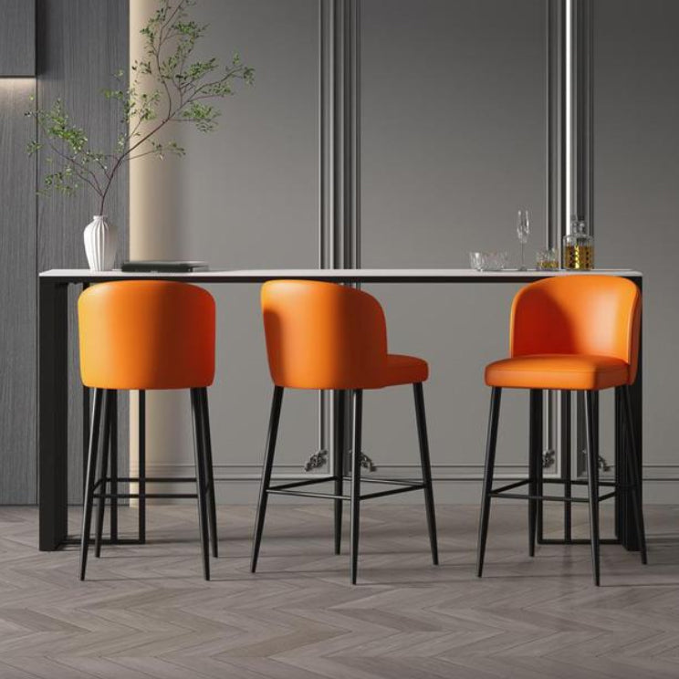 Modern Sintered Stone 1/2/4 Pieces Bar Table Set Rectangle Bar Table with Metal Legs Clearhalo 'Bar Furniture' 'furn' 'furn_home_bar_bar_sets' 'Furniture' 'Home Bars & Bar Sets' 'home_bar_bar_sets' 'Kitchen & Dining Furniture' 6751906