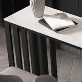 Modern Sintered Stone 1/2/4 Pieces Bar Table Set Rectangle Bar Table with Metal Legs Clearhalo 'Bar Furniture' 'furn' 'furn_home_bar_bar_sets' 'Furniture' 'Home Bars & Bar Sets' 'home_bar_bar_sets' 'Kitchen & Dining Furniture' 6751908