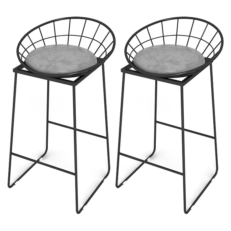 Modern Wooden 1/2/3 Pieces Bar Table Set Rectangle Bar Table with Metal Legs Grey 30"H Stools (Set of 2) Clearhalo 'Bar Furniture' 'furn' 'furn_home_bar_bar_sets' 'Furniture' 'Home Bars & Bar Sets' 'home_bar_bar_sets' 'Kitchen & Dining Furniture' 6751922