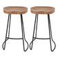 Modern Wooden 1/2/3 Pieces Bar Table Set Rectangle Bar Table with Metal Legs Wood 30"H Stools (Set of 2) Clearhalo 'Bar Furniture' 'furn' 'furn_home_bar_bar_sets' 'Furniture' 'Home Bars & Bar Sets' 'home_bar_bar_sets' 'Kitchen & Dining Furniture' 6751923