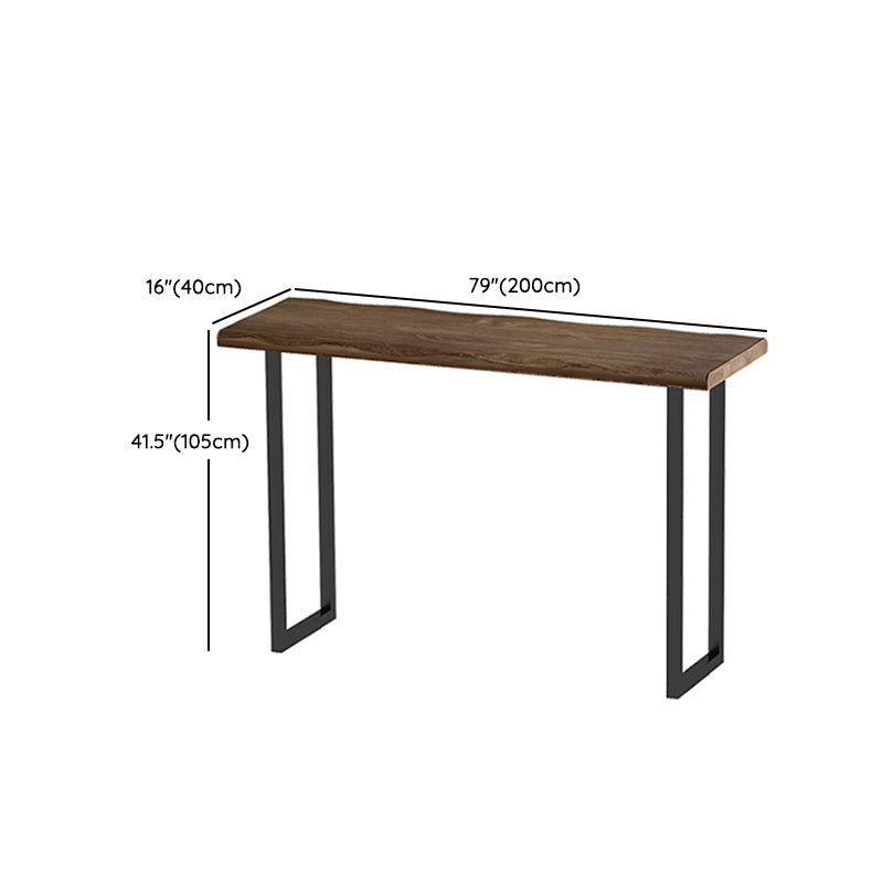 Modern Wooden 1/2/3 Pieces Bar Table Set Rectangle Bar Table with Metal Legs Clearhalo 'Bar Furniture' 'furn' 'furn_home_bar_bar_sets' 'Furniture' 'Home Bars & Bar Sets' 'home_bar_bar_sets' 'Kitchen & Dining Furniture' 6751944