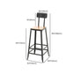 Ensemble de table de bar Glam 1/2 pièces, table de comptoir rectangulaire en bois avec tabourets
