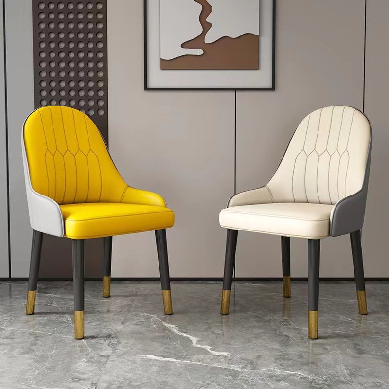 Faux Leather Dining Chair Parsons Home Dining Arm Side Chair Clearhalo 'Dining Chairs' 'Dining Tables & Seating' 'dining_chair' 'furn' 'furn_dining_chair' 'Furniture' 'Kitchen & Dining Furniture' 6752026