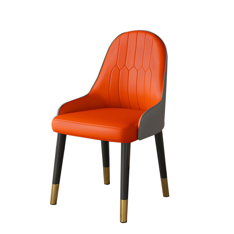 Faux Leather Dining Chair Parsons Home Dining Arm Side Chair Clearhalo 'Dining Chairs' 'Dining Tables & Seating' 'dining_chair' 'furn' 'furn_dining_chair' 'Furniture' 'Kitchen & Dining Furniture' 6752034