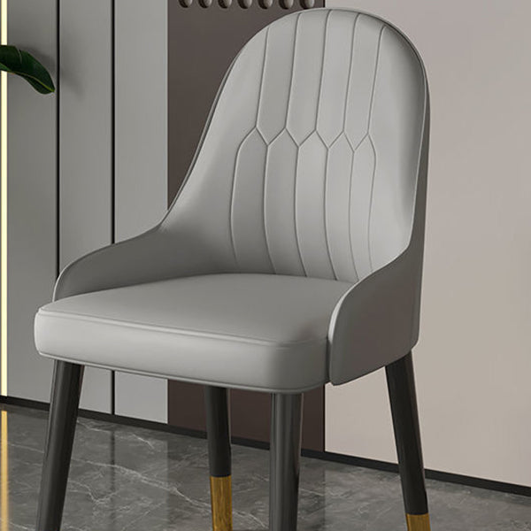 Faux Leather Dining Chair Parsons Home Dining Arm Side Chair Clearhalo 'Dining Chairs' 'Dining Tables & Seating' 'dining_chair' 'furn' 'furn_dining_chair' 'Furniture' 'Kitchen & Dining Furniture' 6752039
