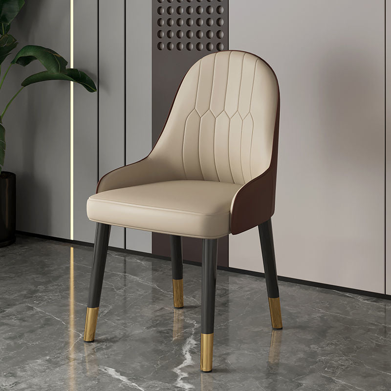 Faux Leather Dining Chair Parsons Home Dining Arm Side Chair Clearhalo 'Dining Chairs' 'Dining Tables & Seating' 'dining_chair' 'furn' 'furn_dining_chair' 'Furniture' 'Kitchen & Dining Furniture' 6752049