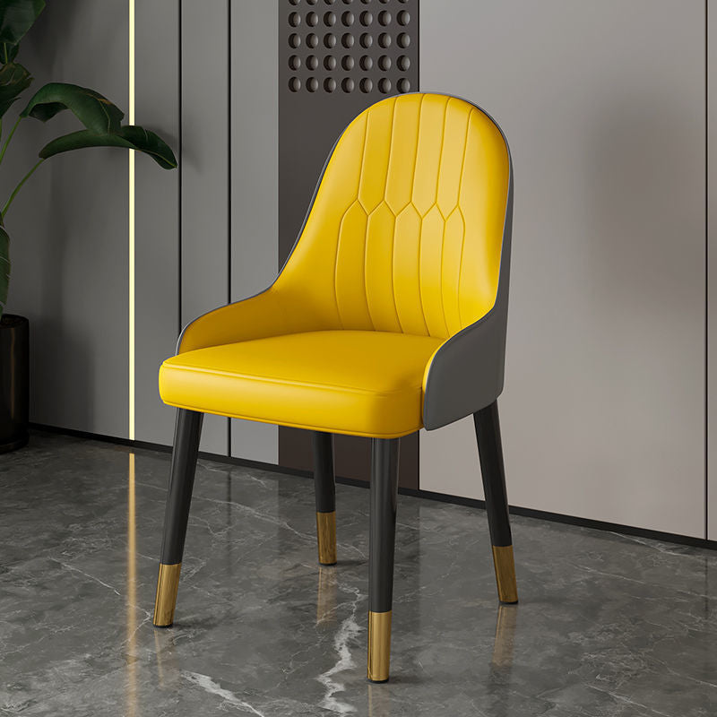 Faux Leather Dining Chair Parsons Home Dining Arm Side Chair Clearhalo 'Dining Chairs' 'Dining Tables & Seating' 'dining_chair' 'furn' 'furn_dining_chair' 'Furniture' 'Kitchen & Dining Furniture' 6752050