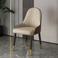 Faux Leather Dining Chair Parsons Home Dining Arm Side Chair Nude 1 Piece Brass Gold Clearhalo 'Dining Chairs' 'Dining Tables & Seating' 'dining_chair' 'furn' 'furn_dining_chair' 'Furniture' 'Kitchen & Dining Furniture' 6752056