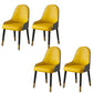 Faux Leather Dining Chair Parsons Home Dining Arm Side Chair Yellow 4 Piece Set Brass Gold Clearhalo 'Dining Chairs' 'Dining Tables & Seating' 'dining_chair' 'furn' 'furn_dining_chair' 'Furniture' 'Kitchen & Dining Furniture' 6752063