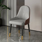 Faux Leather Dining Chair Parsons Home Dining Arm Side Chair Gray Coffee 1 Piece Brass Gold Clearhalo 'Dining Chairs' 'Dining Tables & Seating' 'dining_chair' 'furn' 'furn_dining_chair' 'Furniture' 'Kitchen & Dining Furniture' 6752066