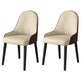 Faux Leather Dining Chair Parsons Home Dining Arm Side Chair Off-White 2 Piece Set Black Clearhalo 'Dining Chairs' 'Dining Tables & Seating' 'dining_chair' 'furn' 'furn_dining_chair' 'Furniture' 'Kitchen & Dining Furniture' 6752092