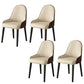 Faux Leather Dining Chair Parsons Home Dining Arm Side Chair Off-White 4 Piece Set Black Clearhalo 'Dining Chairs' 'Dining Tables & Seating' 'dining_chair' 'furn' 'furn_dining_chair' 'Furniture' 'Kitchen & Dining Furniture' 6752093
