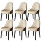 Faux Leather Dining Chair Parsons Home Dining Arm Side Chair Off-White 6 Piece Set Black Clearhalo 'Dining Chairs' 'Dining Tables & Seating' 'dining_chair' 'furn' 'furn_dining_chair' 'Furniture' 'Kitchen & Dining Furniture' 6752094
