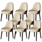 Faux Leather Dining Chair Parsons Home Dining Arm Side Chair Off-White 8 Piece Set Black Clearhalo 'Dining Chairs' 'Dining Tables & Seating' 'dining_chair' 'furn' 'furn_dining_chair' 'Furniture' 'Kitchen & Dining Furniture' 6752095