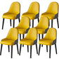 Faux Leather Dining Chair Parsons Home Dining Arm Side Chair Yellow 8 Piece Set Black Clearhalo 'Dining Chairs' 'Dining Tables & Seating' 'dining_chair' 'furn' 'furn_dining_chair' 'Furniture' 'Kitchen & Dining Furniture' 6752100