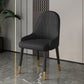 Faux Leather Dining Chair Parsons Home Dining Arm Side Chair Black 1 Piece Brass Gold Clearhalo 'Dining Chairs' 'Dining Tables & Seating' 'dining_chair' 'furn' 'furn_dining_chair' 'Furniture' 'Kitchen & Dining Furniture' 6752106