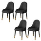 Faux Leather Dining Chair Parsons Home Dining Arm Side Chair Black 4 Piece Set Brass Gold Clearhalo 'Dining Chairs' 'Dining Tables & Seating' 'dining_chair' 'furn' 'furn_dining_chair' 'Furniture' 'Kitchen & Dining Furniture' 6752108