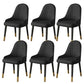 Faux Leather Dining Chair Parsons Home Dining Arm Side Chair Black 6 Piece Set Brass Gold Clearhalo 'Dining Chairs' 'Dining Tables & Seating' 'dining_chair' 'furn' 'furn_dining_chair' 'Furniture' 'Kitchen & Dining Furniture' 6752109