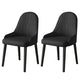 Faux Leather Dining Chair Parsons Home Dining Arm Side Chair Black 2 Piece Set Black Clearhalo 'Dining Chairs' 'Dining Tables & Seating' 'dining_chair' 'furn' 'furn_dining_chair' 'Furniture' 'Kitchen & Dining Furniture' 6752117