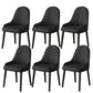 Faux Leather Dining Chair Parsons Home Dining Arm Side Chair Black 6 Piece Set Black Clearhalo 'Dining Chairs' 'Dining Tables & Seating' 'dining_chair' 'furn' 'furn_dining_chair' 'Furniture' 'Kitchen & Dining Furniture' 6752119