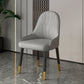 Faux Leather Dining Chair Parsons Home Dining Arm Side Chair Grey 1 Piece Brass Gold Clearhalo 'Dining Chairs' 'Dining Tables & Seating' 'dining_chair' 'furn' 'furn_dining_chair' 'Furniture' 'Kitchen & Dining Furniture' 6752121