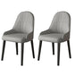 Faux Leather Dining Chair Parsons Home Dining Arm Side Chair Grey 2 Piece Set Black Clearhalo 'Dining Chairs' 'Dining Tables & Seating' 'dining_chair' 'furn' 'furn_dining_chair' 'Furniture' 'Kitchen & Dining Furniture' 6752122