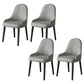 Faux Leather Dining Chair Parsons Home Dining Arm Side Chair Grey 4 Piece Set Black Clearhalo 'Dining Chairs' 'Dining Tables & Seating' 'dining_chair' 'furn' 'furn_dining_chair' 'Furniture' 'Kitchen & Dining Furniture' 6752123