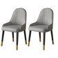 Faux Leather Dining Chair Parsons Home Dining Arm Side Chair Grey 2 Piece Set Brass Gold Clearhalo 'Dining Chairs' 'Dining Tables & Seating' 'dining_chair' 'furn' 'furn_dining_chair' 'Furniture' 'Kitchen & Dining Furniture' 6752127
