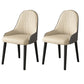Faux Leather Dining Chair Parsons Home Dining Arm Side Chair Beige Gray 2 Piece Set Black Clearhalo 'Dining Chairs' 'Dining Tables & Seating' 'dining_chair' 'furn' 'furn_dining_chair' 'Furniture' 'Kitchen & Dining Furniture' 6752132