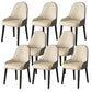 Faux Leather Dining Chair Parsons Home Dining Arm Side Chair Beige Gray 8 Piece Set Brass Gold Clearhalo 'Dining Chairs' 'Dining Tables & Seating' 'dining_chair' 'furn' 'furn_dining_chair' 'Furniture' 'Kitchen & Dining Furniture' 6752135