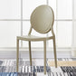 Plastic Modern Chair 16.1" Wide King Louis Back Side Chair Set