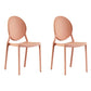 Plastic Modern Chair 16.1" Wide King Louis Back Side Chair Set
