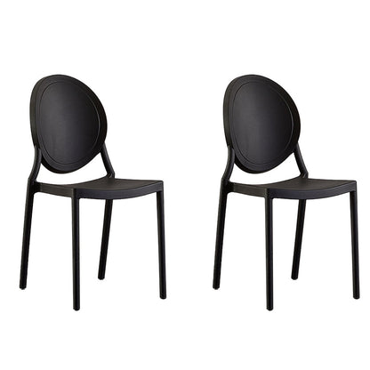 Plastic Modern Chair 16.1" Wide King Louis Back Side Chair Set