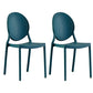 Plastic Modern Chair 16.1" Wide King Louis Back Side Chair Set