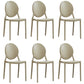 Plastic Modern Chair 16.1" Wide King Louis Back Side Chair Set