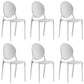 Plastic Modern Chair 16.1" Wide King Louis Back Side Chair Set
