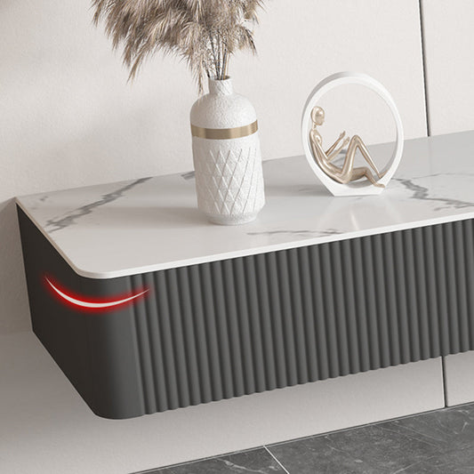 MODERNA TV STAND CREACCIATO CONSOLA TV montata a parete con cassetti