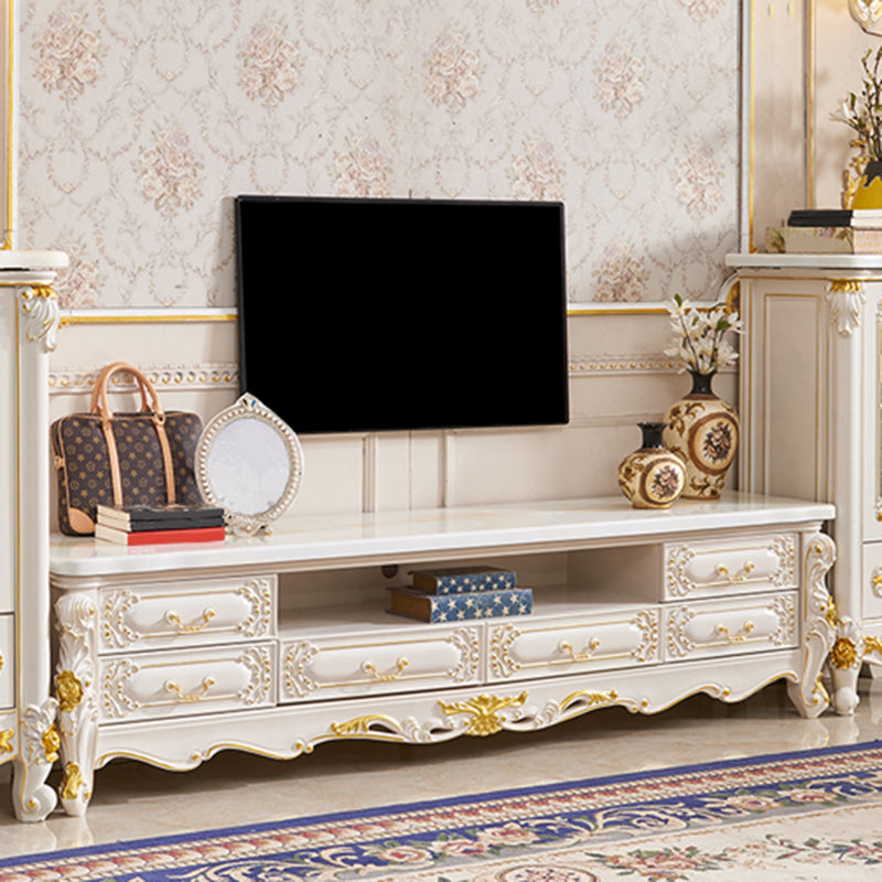 Glam TV Stand Console Open Storage TV Media Console with 6 Drawers Clearhalo 'furn' 'furn_tv_stands_entertainment_centers' 'Furniture' 'Living Room Furniture' 'TV Stands & Entertainment Centers' 'TV Stands & Media Storage Furniture' 'tv_stands_entertainment_centers' 6752350