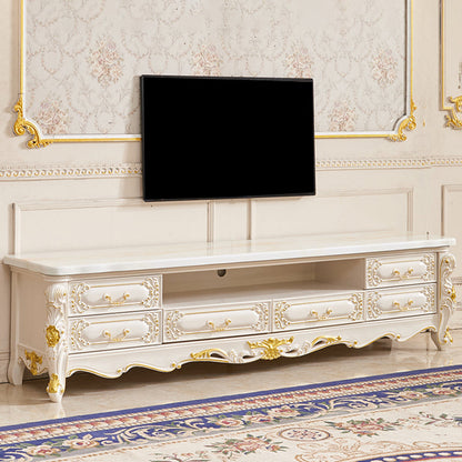 Glam TV Stand Console Open Storage TV Media Console with 6 Drawers Clearhalo 'furn' 'furn_tv_stands_entertainment_centers' 'Furniture' 'Living Room Furniture' 'TV Stands & Entertainment Centers' 'TV Stands & Media Storage Furniture' 'tv_stands_entertainment_centers' 6752351