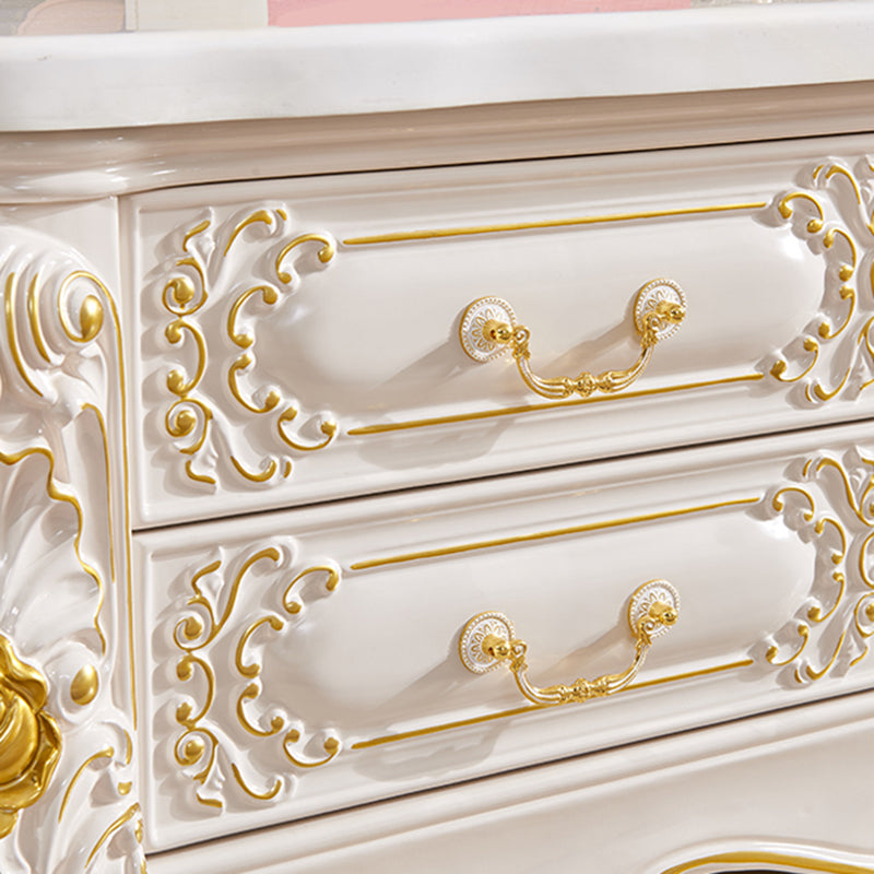 Glam TV Stand Console Open Storage TV Media Console with 6 Drawers Clearhalo 'furn' 'furn_tv_stands_entertainment_centers' 'Furniture' 'Living Room Furniture' 'TV Stands & Entertainment Centers' 'TV Stands & Media Storage Furniture' 'tv_stands_entertainment_centers' 6752358