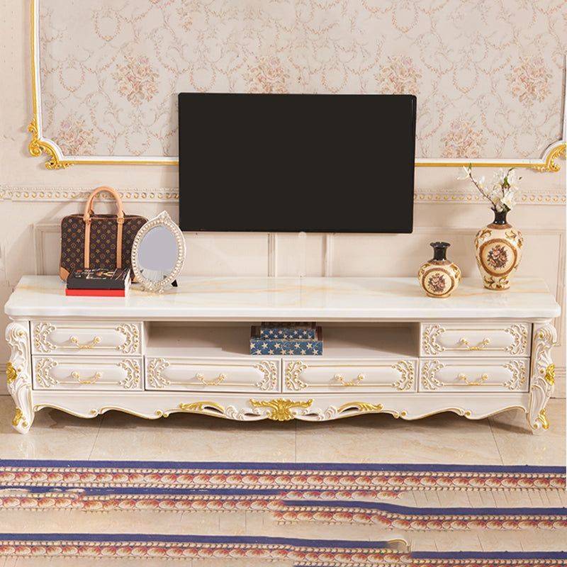 Glam TV Stand Console Open Storage TV Media Console with 6 Drawers Clearhalo 'furn' 'furn_tv_stands_entertainment_centers' 'Furniture' 'Living Room Furniture' 'TV Stands & Entertainment Centers' 'TV Stands & Media Storage Furniture' 'tv_stands_entertainment_centers' 6752360