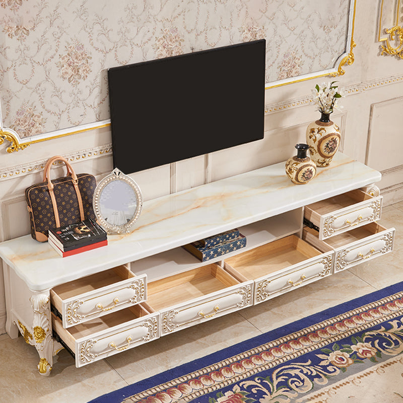 Glam TV Stand Console Open Storage TV Media Console with 6 Drawers Clearhalo 'furn' 'furn_tv_stands_entertainment_centers' 'Furniture' 'Living Room Furniture' 'TV Stands & Entertainment Centers' 'TV Stands & Media Storage Furniture' 'tv_stands_entertainment_centers' 6752361