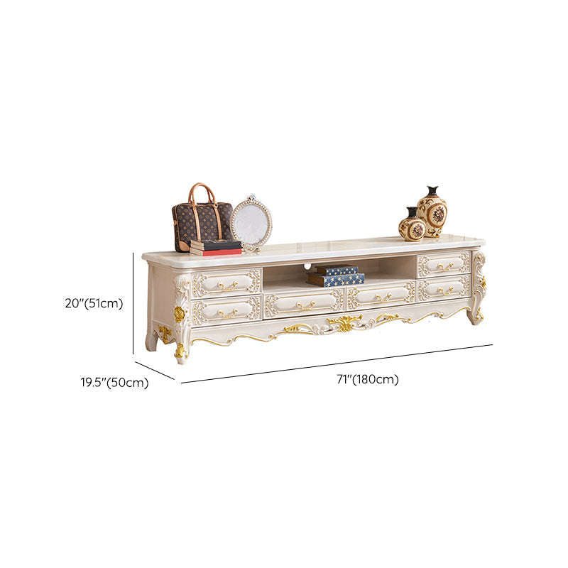 Glam TV Stand Console Open Storage TV Media Console with 6 Drawers Clearhalo 'furn' 'furn_tv_stands_entertainment_centers' 'Furniture' 'Living Room Furniture' 'TV Stands & Entertainment Centers' 'TV Stands & Media Storage Furniture' 'tv_stands_entertainment_centers' 6752362