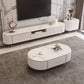 Console porta TV in pietra Console multimediale TV con contenitori aperti con cassetti
