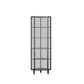 Contemporary Metal China Cabinet Glass Doors Display Cabinet with Doors for Dining Room