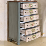 18.72-inch Width Traditional Storage Chest Solid Wood Dresser with 6 Drawers