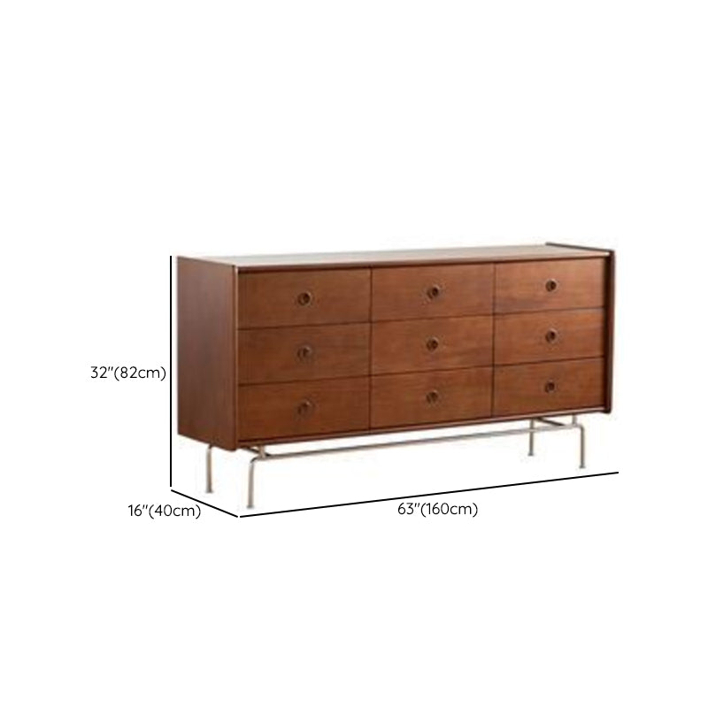 Commode double ultra moderne en pin, commode de rangement pour chambre à coucher