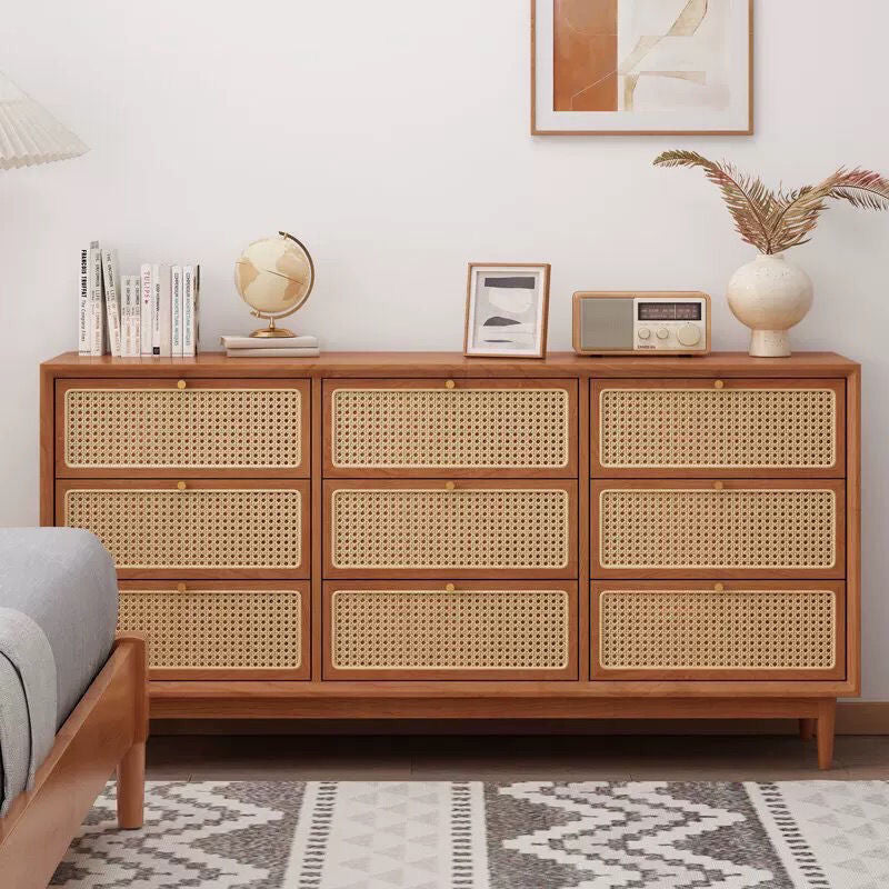 15.6-inch Width Contemporary Storage Chest Solid Wood Dresser with 6/9 Drawers Clearhalo 'Bedroom Furniture' 'Dressers & Chests' 'dressers_chests' 'furn' 'furn_dressers_chests' 'Furniture' 6752824