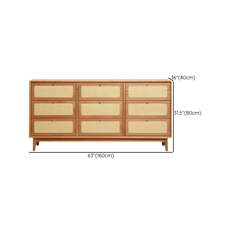 15.6-inch Width Contemporary Storage Chest Solid Wood Dresser with 6/9 Drawers Clearhalo 'Bedroom Furniture' 'Dressers & Chests' 'dressers_chests' 'furn' 'furn_dressers_chests' 'Furniture' 6752831