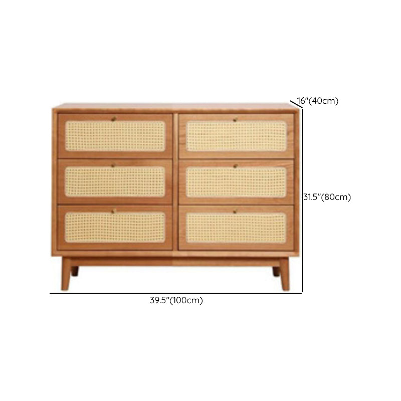 15.6-inch Width Contemporary Storage Chest Solid Wood Dresser with 6/9 Drawers Clearhalo 'Bedroom Furniture' 'Dressers & Chests' 'dressers_chests' 'furn' 'furn_dressers_chests' 'Furniture' 6752834